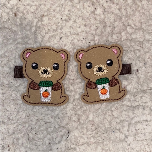 Julia Grace Designs ToddlerHairClipsPumpkin Spice - Picture 1 of 2